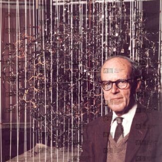 Max Perutz with watermark LMB logo