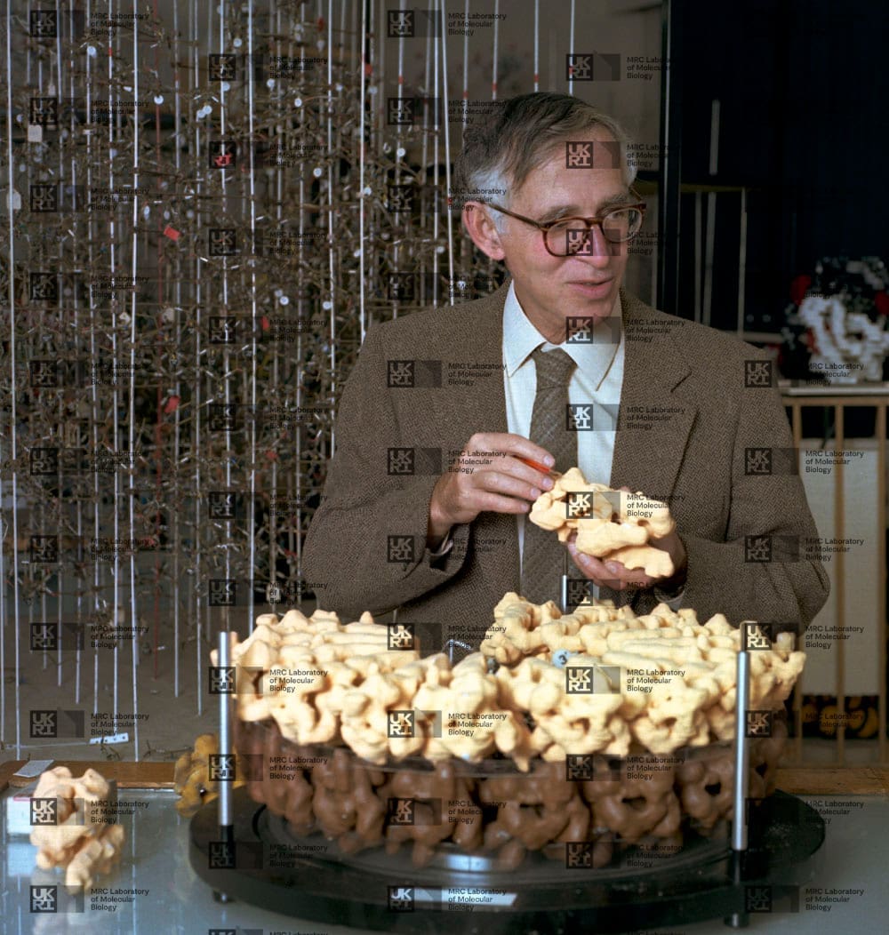 Aaron Klug with LMB logo watermark overlayed.