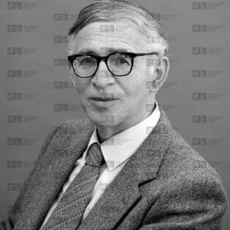 Aaron Klug with LMB logo watermark overlay.