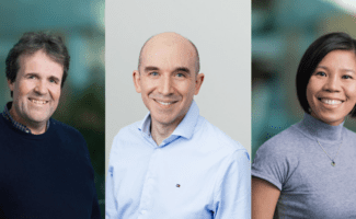 Portrait photographs of Julian Sale, Emmanuel Derivery and Kelly Nguyen