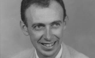 Black and white photo of James Watson