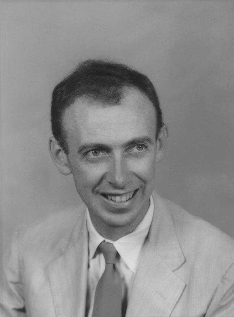 Black and white photo of James Watson