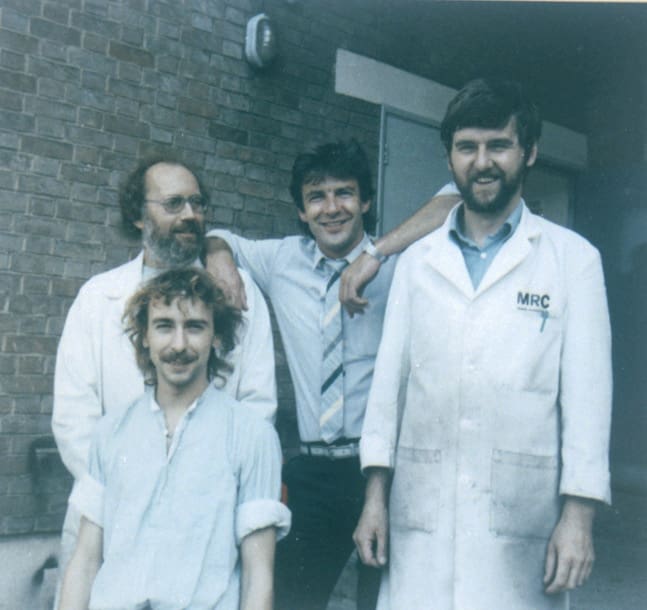 Steve Scotcher (front) with Mick Fordham, Steve Raymond and Chris Hellon