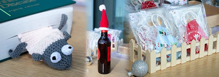 A selection of handmade items at the Craft & Chatter stall