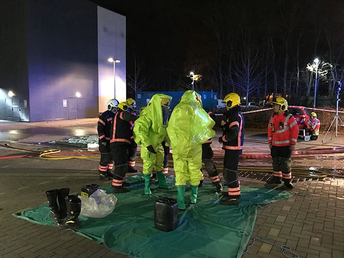 Fire training exercise