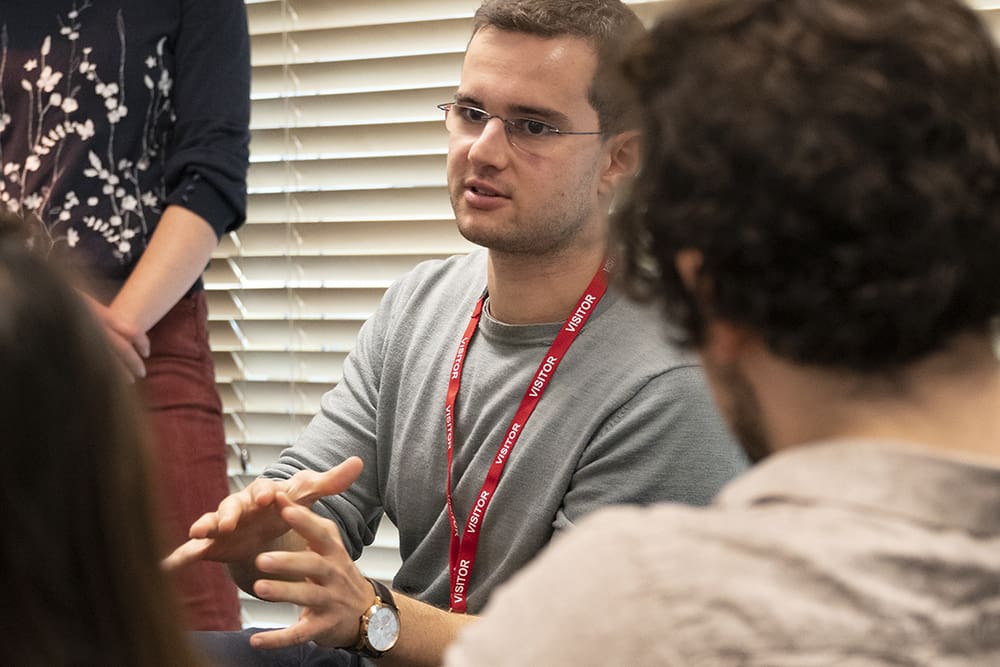 Harry Michalakakis describing his internship at POST 