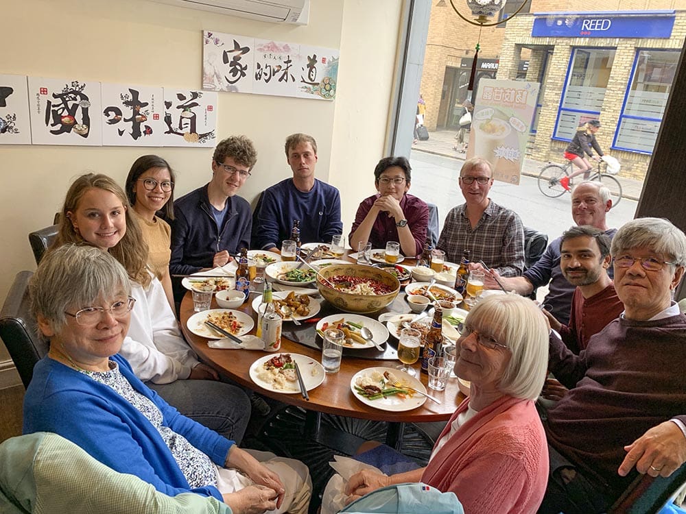 Kiyoshi’s group at lunch (August 2019). Courtesy Kelly Nguyen.