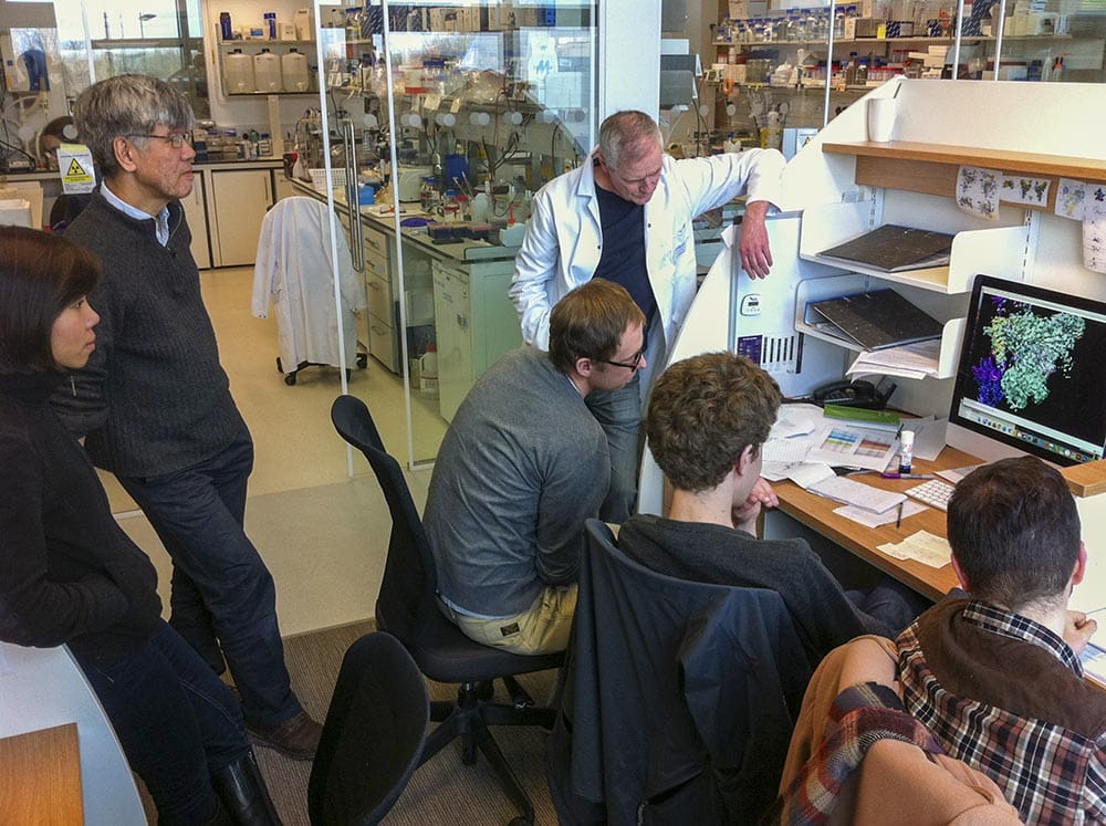 First view of the spliceosome (C complex). 29th February 2016. Courtesy Pei-chun Lin.