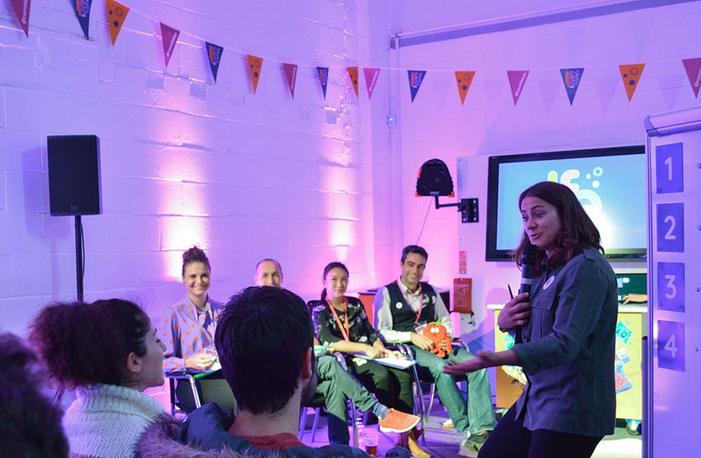 Researchers taking part in the Kidology gameshow-style event