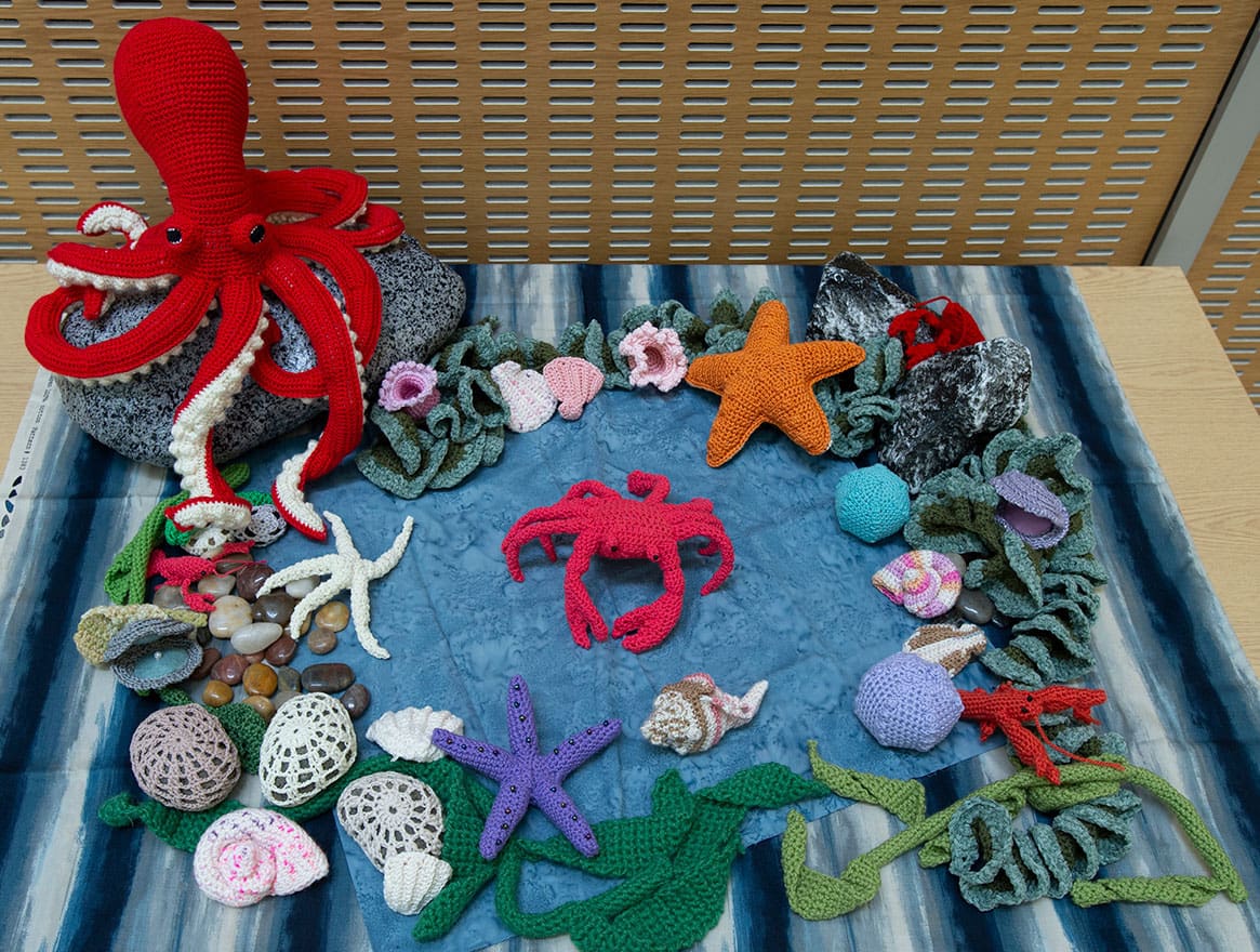 crocheted rock pool