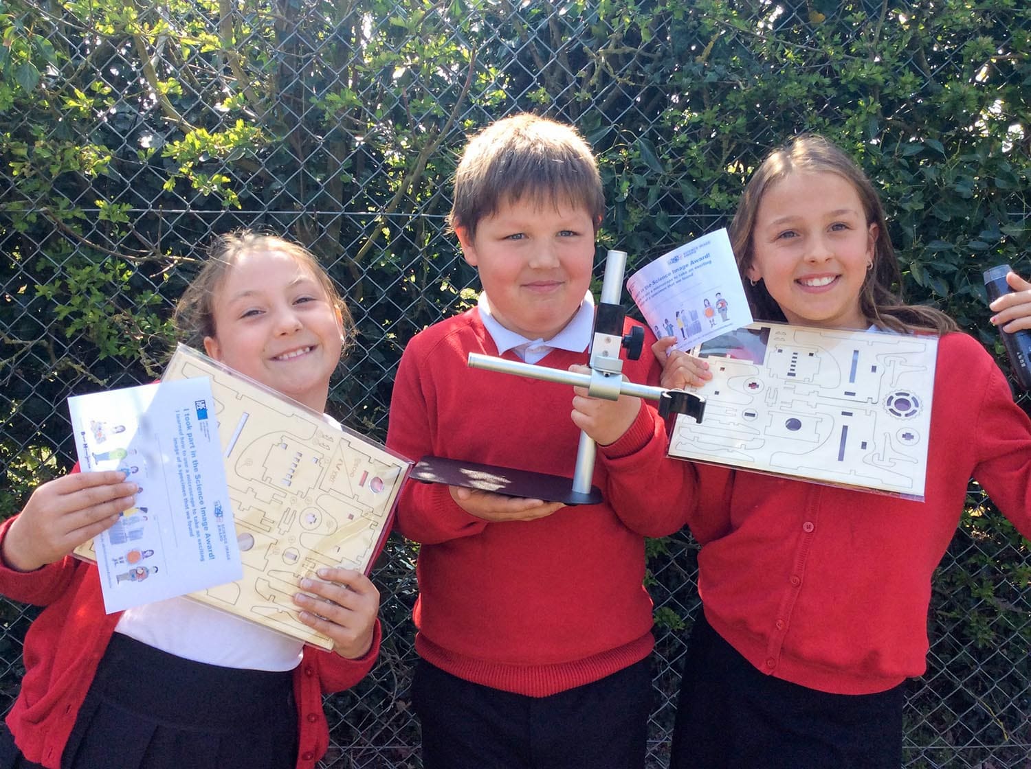 Children from Barnham Primary School with their prizes