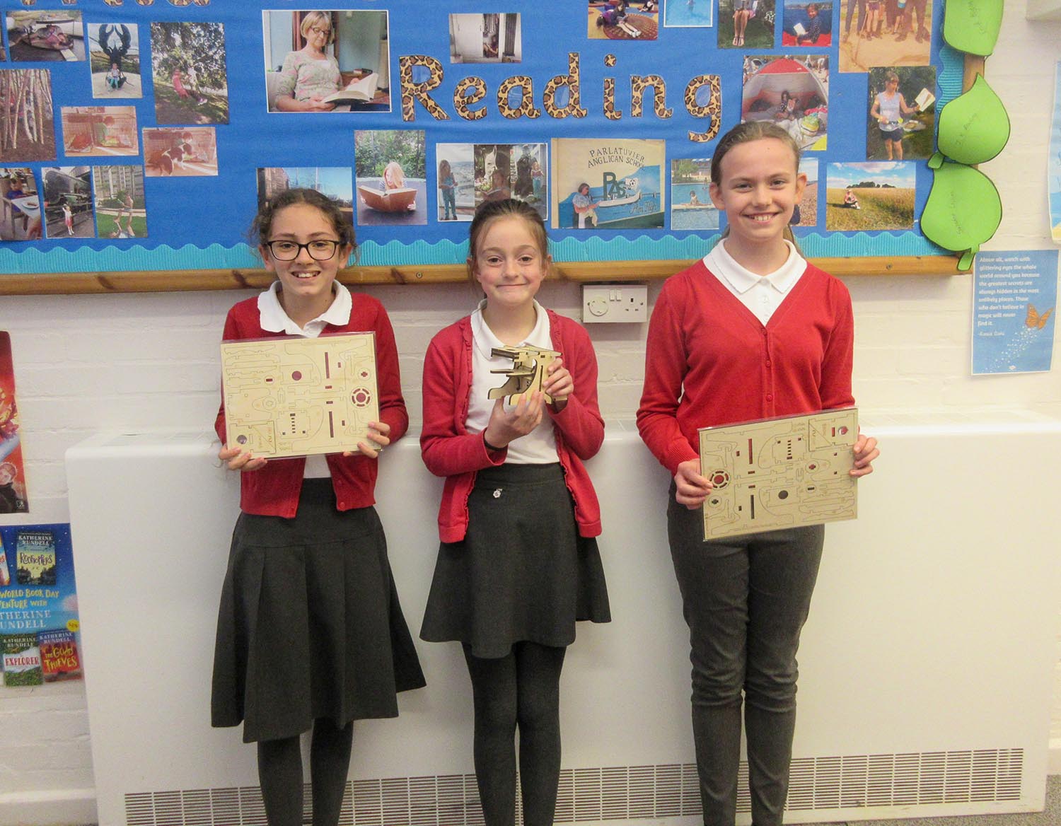 : Children from Petersfield Primary School with the second prize