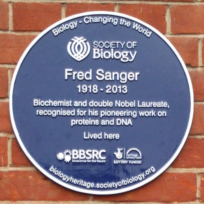 Society-of-Biology-Fred-Sanger-Plaque