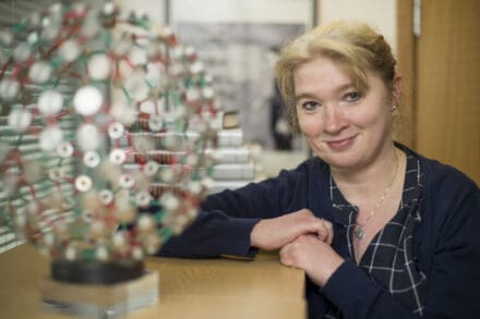 Teresa Wallman in the Archive Office, 2016
